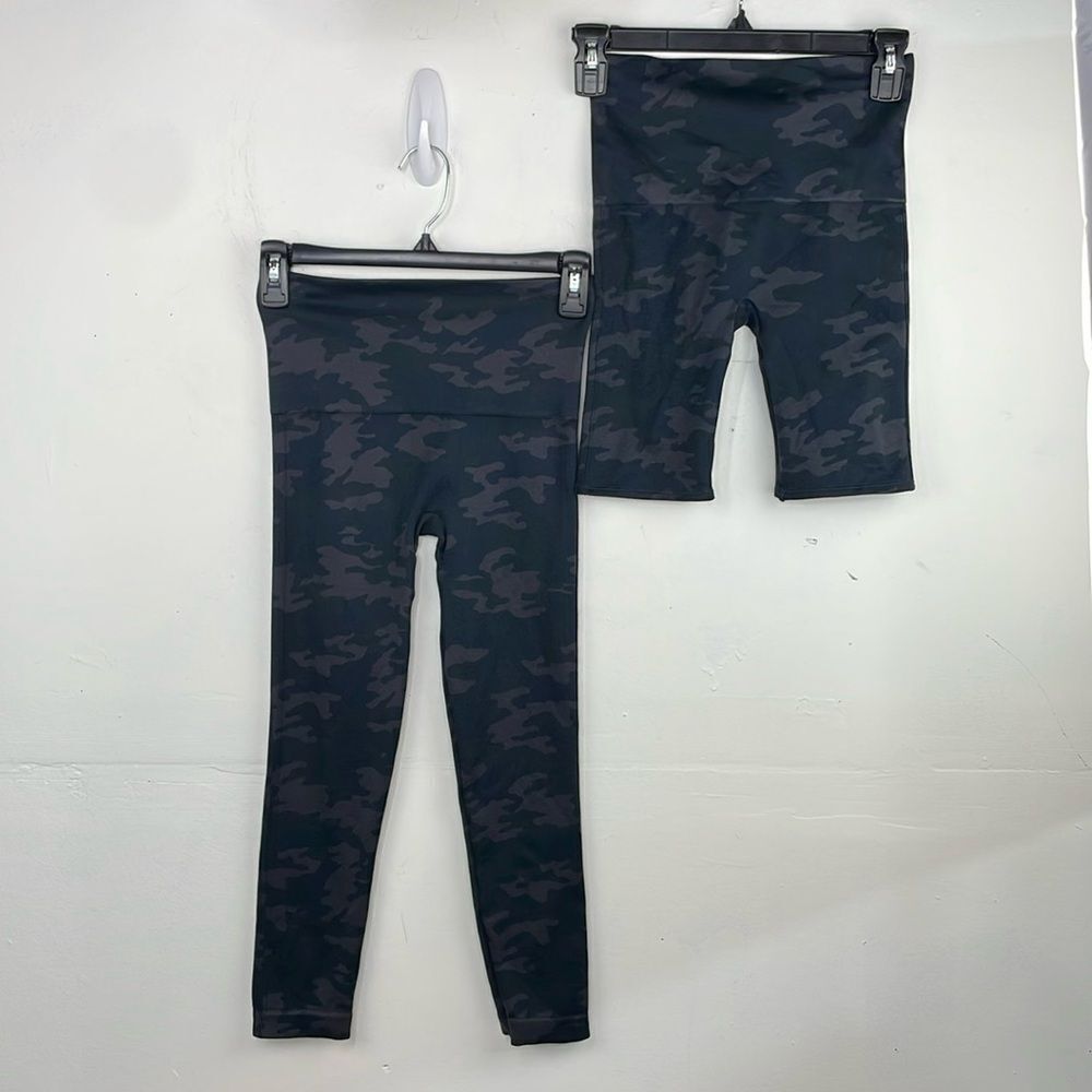 Spanx Bundle Seamless Shaping Leggings and Shorts Cameo size Small